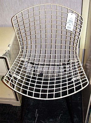 Lot 157 - Group of Three Wire Chairs Designed by Harry...