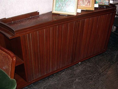 Lot 165 - Walnut Tambour Front Hanging Cabinet