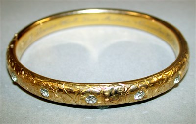 Lot 137 - Diamond Bangle Bracelet 14 kt. yellow gold,...