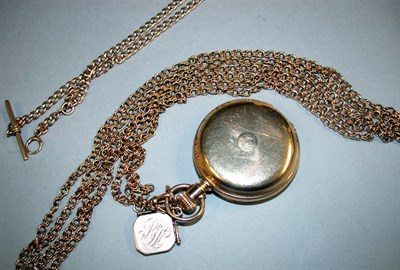 Lot 161 - Pocket Watch and Two Gold Chains The circular...