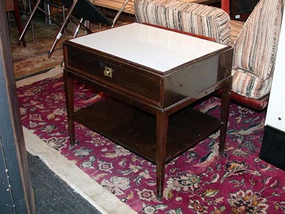 Lot 123 - Pair of Glass Inset Walnut Bedside Tables...