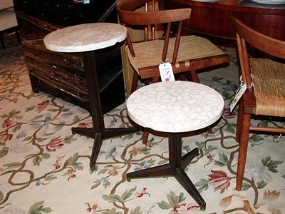 Lot 124 - Two Dunbar Terazzo Top Low Tables