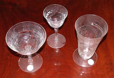 Lot 461 - Set of Colorless Cut Glass Barware...