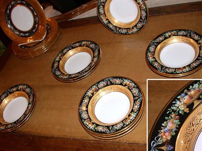 Lot 470 - Group of Continental Gilt Decorated Porcelain...