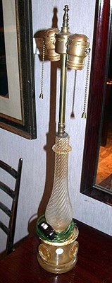 Lot 175 - Pair of Venetian Glass Lamps