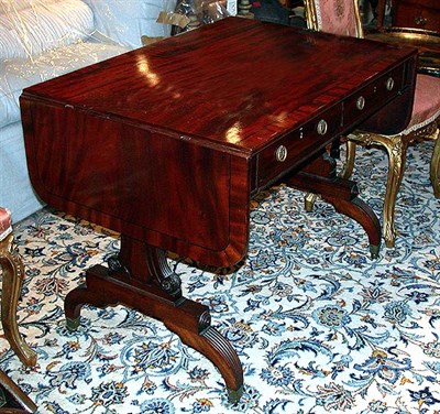 Lot 480 - Regency Style Mahogany Sofa Table