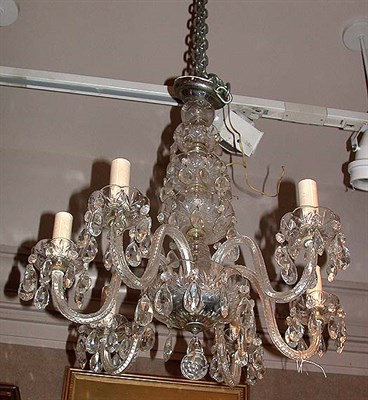 Lot 429 - Georgian Style Colorless Cut Glass Six-Light...