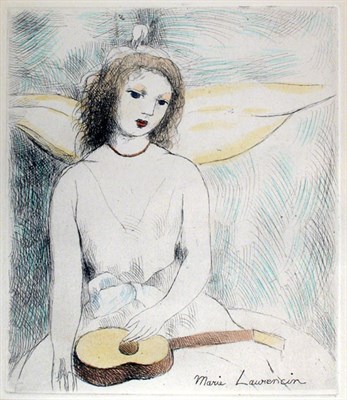 Lot 300 - Marie Laurencin JEUNE FILLE A LA GUITARE...