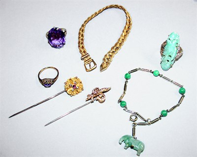 Lot 143 - Group of Gold Jewelry 14 kt. yellow gold,...
