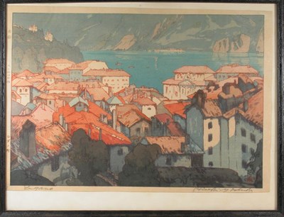 Lot 418 - Hiroshi Yoshida LUGANO Color woodcut, 1925,...