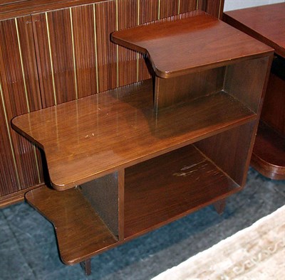 Lot 173A - Walnut Three-Tier Side Table and Teak Side...