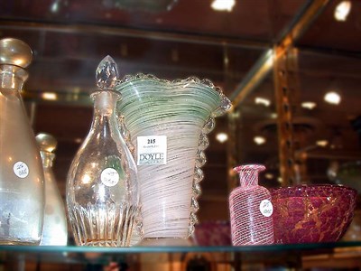 Lot 215 - Miscellaneous Group of Seven Glass Articles...