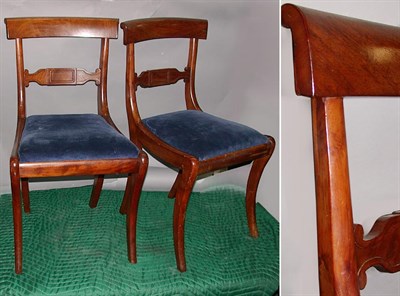 Lot 239 - Set of Eight Regency Style Mahogany Dining...