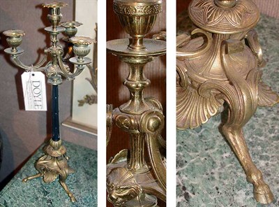 Lot 239 - Pair of Empire Style Gilt and Patinated-Bronze...