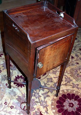 Lot 408 - Regency Inlaid Mahogany Pot Cupboard
