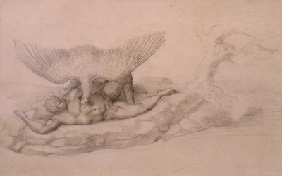 Lot 28 - After Michelangelo THE GIANT TITYUS HAVING HIS...
