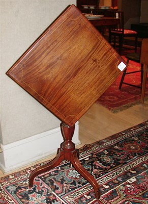 Lot 167 - Federal Inlaid Mahogany Tilt-Top Tripod Table...