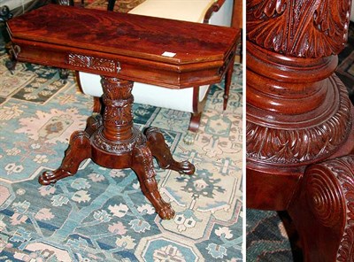 Lot 290 - Classical Mahogany Fold-Over Card Table...