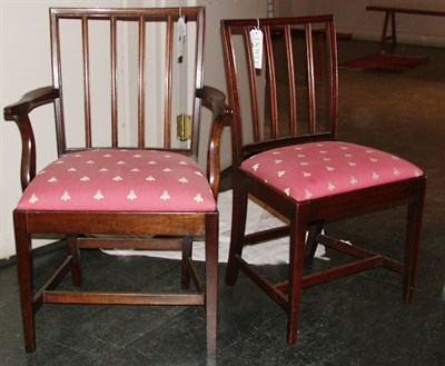 Lot 135 - Set of Eight Federal Mahogany Dining Chairs...