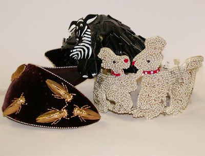 Lot 821 - Bes-Ben Cicada, Zebra and Poodle hats