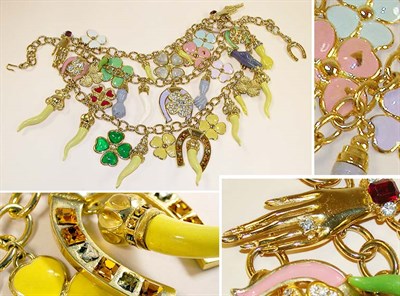 Lot 949 - Gianni Versace Lucky Charm Bib Necklace