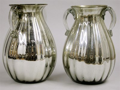 Lot 146 - Pair of Mercury Glass Vases