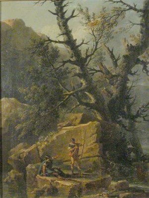 Lot 100 - Circle of Salvator Rosa LANDSCAPE WITH TREE...
