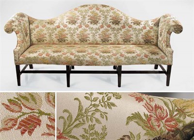 Lot 297 - Chippendale Upholstered Mahogany Sofa...