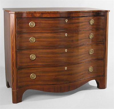 Lot 255 - Federal Inlaid Mahogany Serpentine Front Chest...