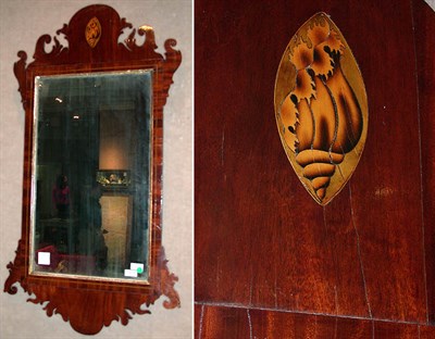 Lot 165 - Federal Inlaid Mahogany Looking Glass Early...