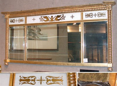 Lot 185 - Classical Gilt-Wood and Eglomise Overmantel...