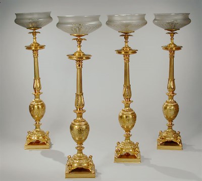 Lot 292 - Set of Four Empire Style Gilt-Bronze Torcheres...