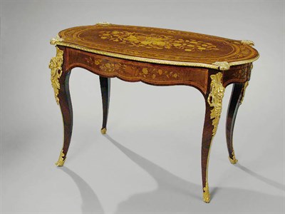 Lot 251 - Louis XV Style Bronze Mounted Marquetry Inlaid...