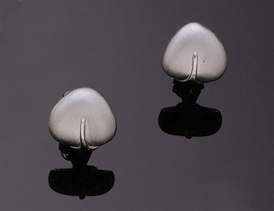 Lot 190 - Pair of Angela Cummings Platinum Honesty Earrings