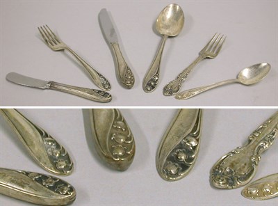 Lot 319 - Group of Sterling Silver Flatware Articles...