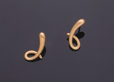 Lot 220 - Pair of Angela Cummings 18 kt. Yellow Gold Pacifica Earrings