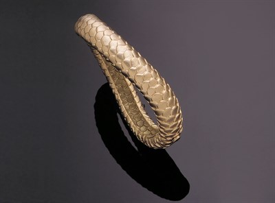 Lot 201 - Angela Cummings 18 kt. Yellow Gold Snake Bracelet
