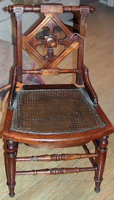 Lot 399 - Set of Six Victorian Caned Mahogany Dining Chairs