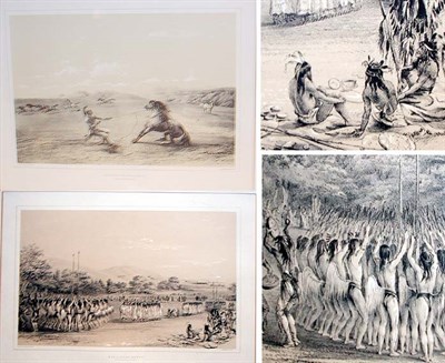 Lot 45 - After George Catlin BALL-PLAY DANCE and...