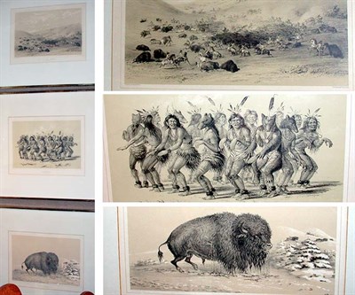 Lot 43 - After George Catlin THE BEAR DANCE; BUFFALO...