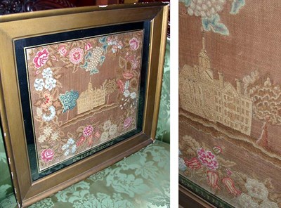 Lot 233 - Framed Needlework Picture Mid 19th century...