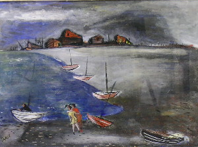 Lot 75 - Nicholas Takis American, 1903-1965 COUPLE ON...
