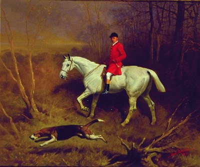 Lot 94 - Basil Nightingale British, 1864-1940 HUNTSMAN...