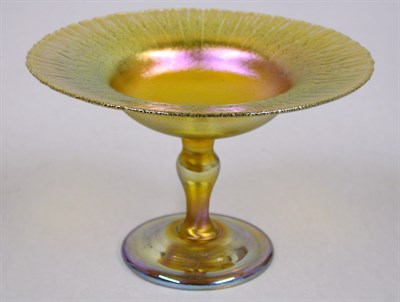 Lot 862 - Tiffany Favrile Glass Footed Compote Signed....