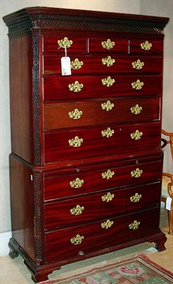 Lot 522 - Georgian Mahogany Chest on Chest