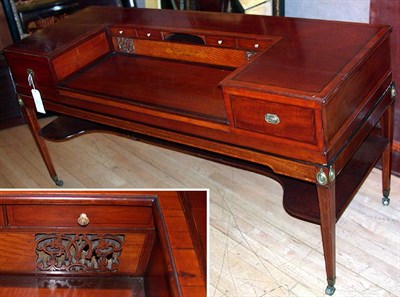 Lot 180 - Regency Style Satinwood and Mahogany Writing Desk