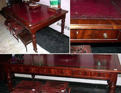 Lot 421 - William IV Style Leather Inset Mahogany...
