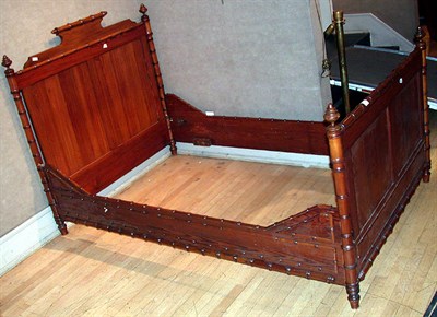 Lot 154 - Faux Bamboo Pine Bedstead