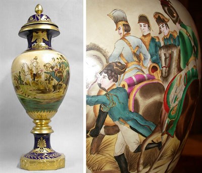 Lot 290 - Monumental Sevres Style Porcelain Covered Urn