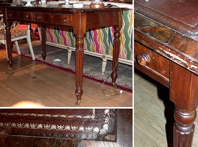 Lot 508 - William IV Style Leather Inset Mahogany Bureau...